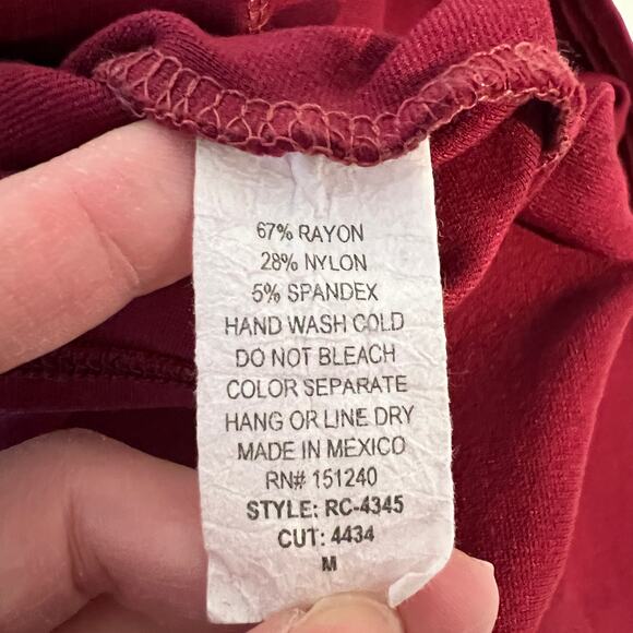 Rolla Coster Bodycon Halter Midi Dress Women's M Burgundy Wine Back Zip - Picture 4 of 7